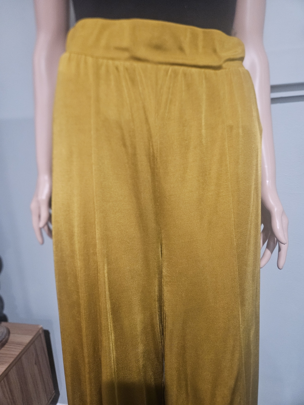 Anthropologie Maeve Shiloh Knit Wide Leg Pants Chartreuse XS NWT Flowy - Picture 13 of 16